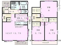 小橋貸家 東棟の間取り画像