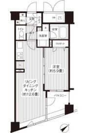 コスモリード新宿余丁町の間取り画像