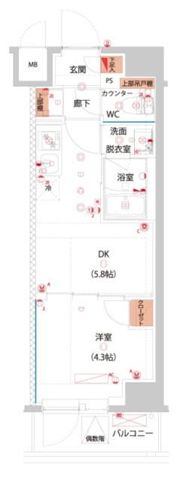 ハーモニーレジデンス東京サウス大塚の間取り画像