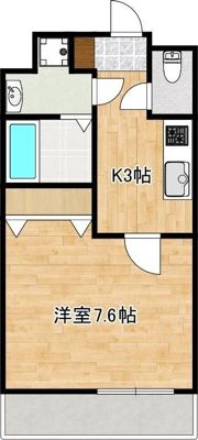 クロノス47黒髪の間取り画像
