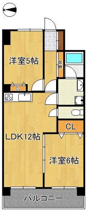 ヴィブレ黒崎 505号室の間取り画像