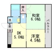 スカイハイツ五和の間取り画像
