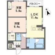 セレナヴィラ中川の間取り画像