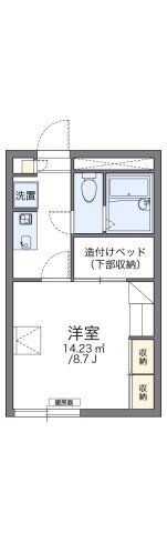 レオパレスリバーサイド桂木の間取り画像
