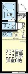 ユナイト追浜 モンペリエの間取り画像