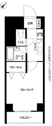 スカイコート月島の間取り画像
