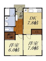 コーポ中村 Westの間取り画像