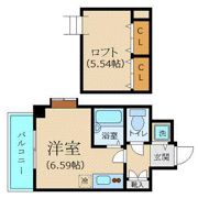 K＆W西新橋の間取り画像