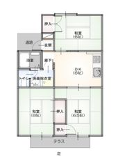 瀬戸ハイツB棟の間取り画像