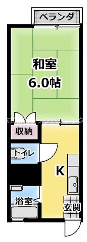 橋中ハイツの間取り画像