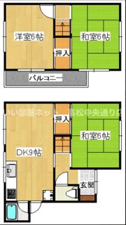 鬼無町是竹一戸建の間取り画像