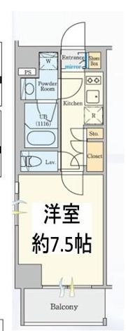 クレストコート清澄白河の間取り画像