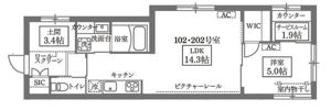 COCOCUBE GRANDE学芸大学の間取り画像