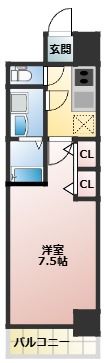 S-RESIDENCE江坂Alegriaの間取り画像