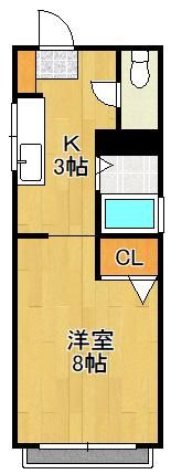 シャトーK安部山A棟の間取り画像