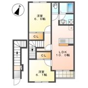 クレア貝塚の間取り画像