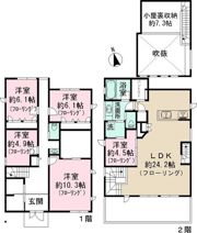 世田谷代田戸建の間取り画像