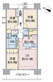 ザ・パークハウスさいたま新都心の間取り画像