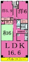 サングリーン海道割の間取り画像