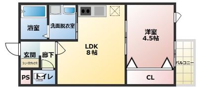 Cotto九工大前の間取り画像