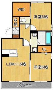 グリーンコート若園の間取り画像