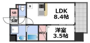 Luxe玉造南の間取り画像