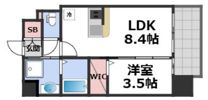 Luxe玉造南の間取り画像