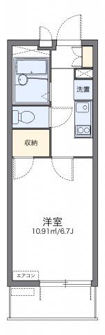 レオパレスフラットメイト新都心の間取り画像