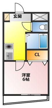 ヴィラオオクボの間取り画像