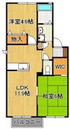 三洋タウン岡垣Cの間取り画像