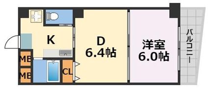 アルファ西天満の間取り画像