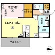 D アールの間取り画像