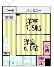 コーポ峰の間取り画像