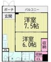 コーポ峰の間取り画像