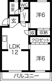 八城マンションの間取り画像