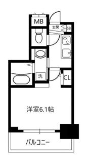 エステムプラザ難波WESTリバークロスの間取り画像