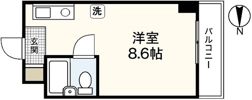 コーポラス岡本の間取り画像