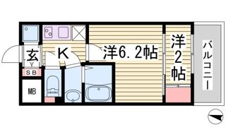 アドバンス三宮ラシュレの間取り画像