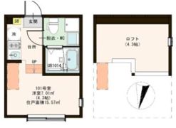 エアル北小岩の間取り画像