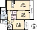 ベレオガーデンズ福富西の間取り画像