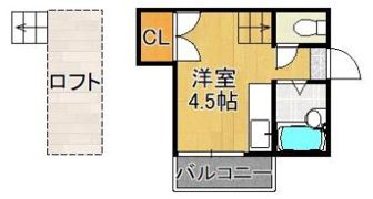 鵜飼パレス陣原の間取り画像