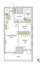 ザ・パークハビオ北千住の間取り画像