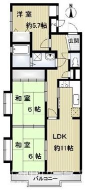 グリーンハイム平井の間取り画像