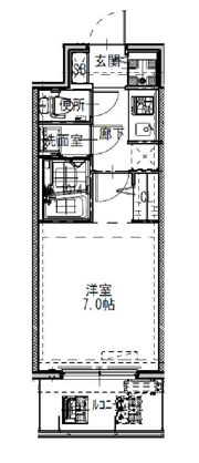 S-RESIDENCEドーム前千代崎の間取り画像