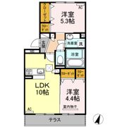 ハイムセラ菊陽 Aの間取り画像