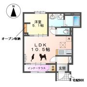 仮）北名古屋市石橋新築アパートの間取り画像