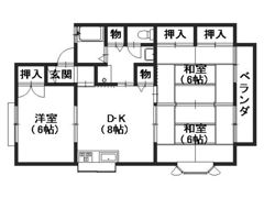 セジュール野北C棟の間取り画像