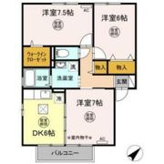 シャン北中 Bの間取り画像