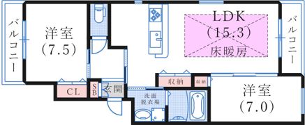 ラ・メゾン ルミールの間取り画像