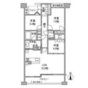 ザ・パークハウス白壁三丁目の間取り画像